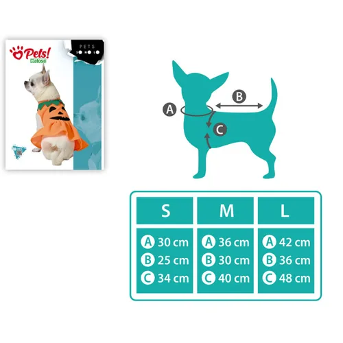 Vista 3 de Disfraz para Perro Calabaza Talla M