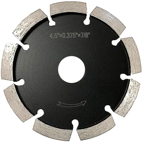 Vista 8 de Cuchillas cazadoras de grietas de diamante de 4 pulgadas para enrutar y reparar grietas en hormigón y asfalto, 1/4 pulgadas de ancho con un eje