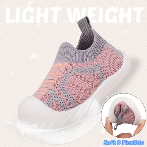 Vista 5 de Zapatos para caminar para bebés, primer andador para bebés, niñas pequeñas, antideslizantes, más seguros, suela suave, sin cordones, ancho ancho