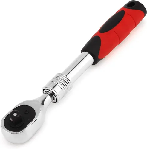 Vista 2 de ChgImposs Llave de trinquete estándar de 3/8 pulgadas, llave telescópica extensible flexible de 72 dientes, llave Allen, longitud de la llave