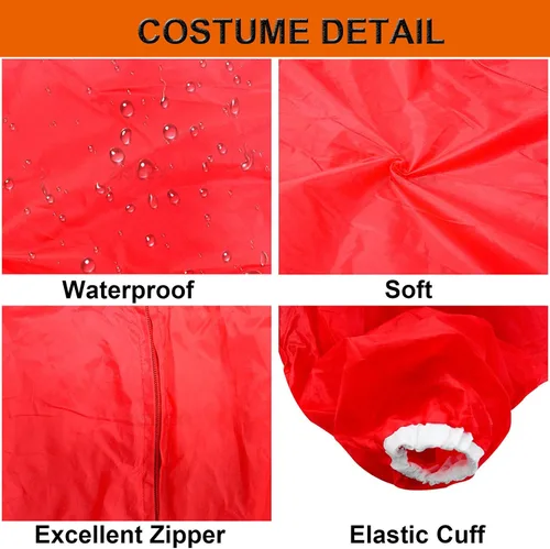 Vista 2 de ZISUEX Disfraz inflable de Papá Noel, disfraz de Navidad, disfraz de Halloween, fiesta