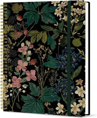 Vista 31 de Taja Diario Grande con Líneas en Espiral para Mujeres, Cuadernos de 8.5" x 11" para Trabajo con Rayado Universitario, Cuadernos A4 Estéticos Bonitos