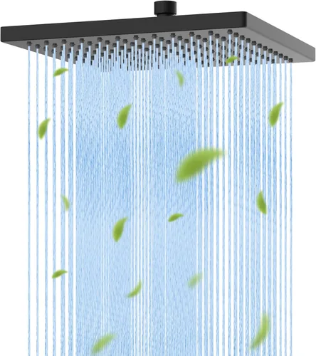 Vista 13 de Hibbent Cabezal de ducha filtrado de metal, cabezal de ducha de lluvia de alta presión de 6 pulgadas, filtro de ducha de 20 etapas para suavizador