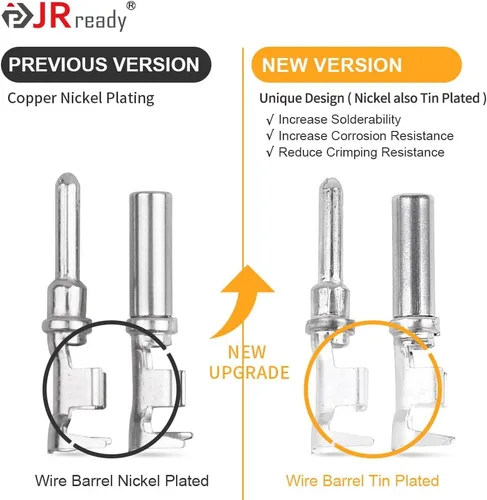 Vista 5 de JRready 44 conectores ST6283 de 2 pines, 2 cables IP67 impermeable Deutsch DTP conector, conectores eléctricos automotrices DTP04-2P/DTP06-2S