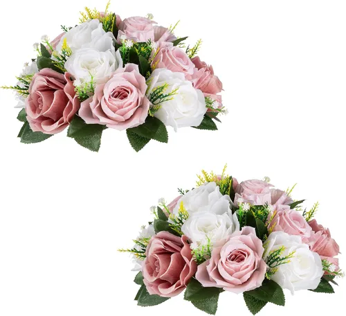 Vista 37 de Centros de mesa de flores para mesas de boda: decoraciones de mesa de Halloween, bolas de flores negras, centros de mesa para compromiso, ceremonia