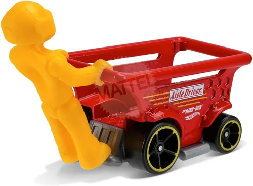 Vista 3 de Hot Wheels 2017 HW Ride-Ons - Conductor de pasillo (carro de la compra) 139/365, color rojo