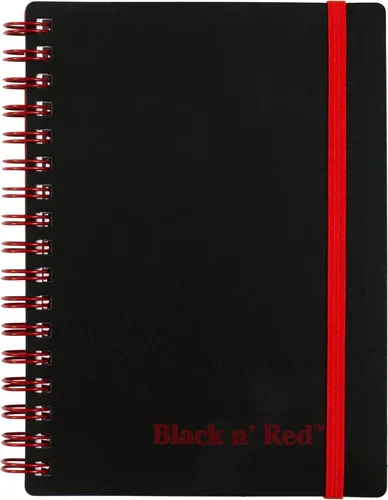 Vista 11 de Black n' Red cuaderno, diario de negocios, 11-3/4" x 8-1/4", 70 hojas, rayado, papel Optik, aplicación Scribzee, cubierta de polímero flexible