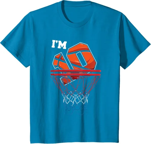 Vista 88 de Camiseta de regalo de cumpleaños con red de baloncesto de 10 años, Negro