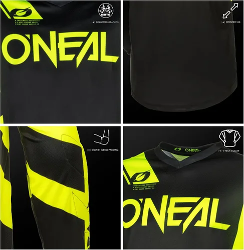 Vista 5 de O'NEAL Element V.24 Jersey de Carrera para Hombre en Negro/Neón M