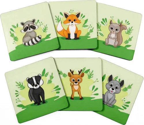 Vista 36 de Juego de 6 posavasos cuadrados de 4 pulgadas, fáciles de limpiar, base de corcho, reutilizables, diseño de calavera