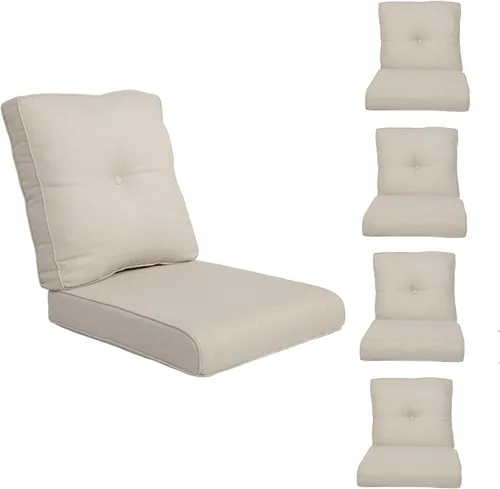 Vista 6 de Rilyson Cojines de patio para muebles de exterior - 22×24 pulgadas, respaldo alto y asiento profundo, cojín de exterior para sillas de patio, sofá