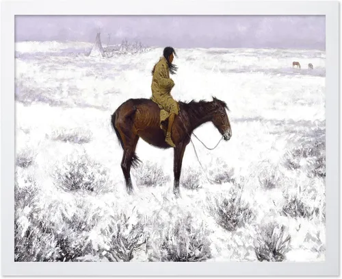Vista 17 de Poster Master Póster vintage de The Lookout, estampado retro de vaquero, arte occidental, arte del salvaje oeste, arte de equitación, regalo