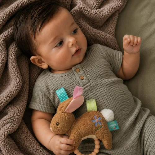 Vista 5 de Taggies Sonajero mordedor, 6.0 in, Harmony Bunny