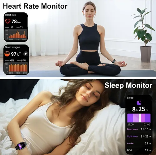 Vista 5 de Smart Watch for Women Men(Answer/Make Call), 2025 New 1.91" HD SmartWatch, Fitness Watch with 120+ Sport Modes, IP68 Waterproof, Heart Rate/Sleep