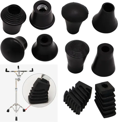 Vista 4 de 3 Pieces Drum Feet Slipcover Percussion Instrument Floor Tom Legs Covers Bass Drum Stand Feet Cover, Style A