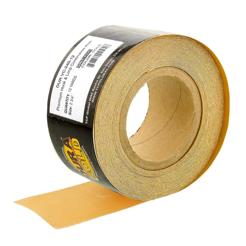 Vista 17 de Dura-Gold Premium – Oro de 40 Grano – Rollo de papel de lija continuo de Longboard con respaldo de gancho y bucle, 2-3/4 pulgadas de ancho, 12