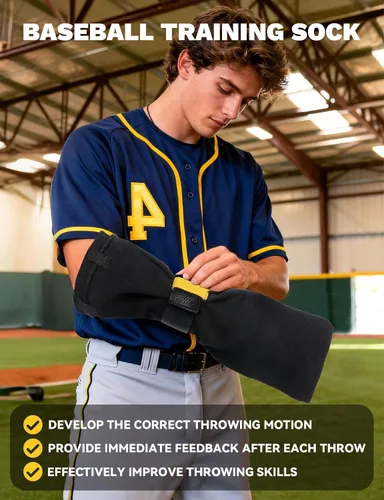 Vista 2 de Calcetines de entrenamiento de béisbol, calcetines de entrenamiento ajustables de béisbol y softbol, fortalece tu brazo, habilidades de lanzamiento