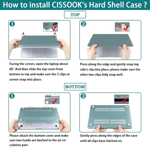 Vista 8 de CISSOOK - Funda rosa bebé para MacBook Pro de 13 pulgadas 2025-2016