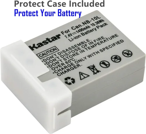 Vista 2 de Kastar Paquete de 1 batería NB-10L de 7.4 V 1400 mAh de repuesto para Canon PowerShot G1 X, PowerShot G3 X, PowerShot G15, PowerShot G16, PowerShot