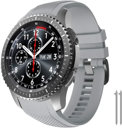 Vista 9 de NotoCity Correa de repuesto para Gear S3 Frontier sin huecos, correa de repuesto de silicona para Gear S3 Frontier/Classic/Galaxy Watch 1.811 in