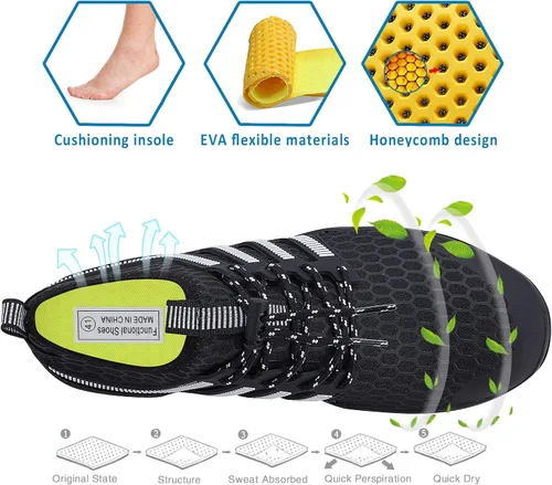 Vista 4 de Wyhan - Zapatos de agua para hombre y mujer, secado rápido, calcetines acuáticos, zapatos de buceo para playa, natación, surf, piscina, yoga