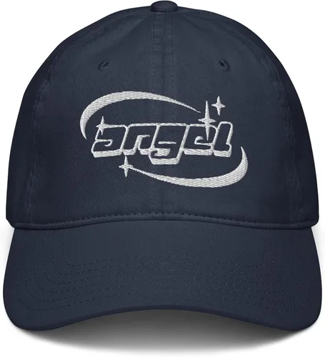 Vista 2 de Ripple Junction Angel Y2K - Gorro de béisbol ajustable con logotipo temático, Azul marino