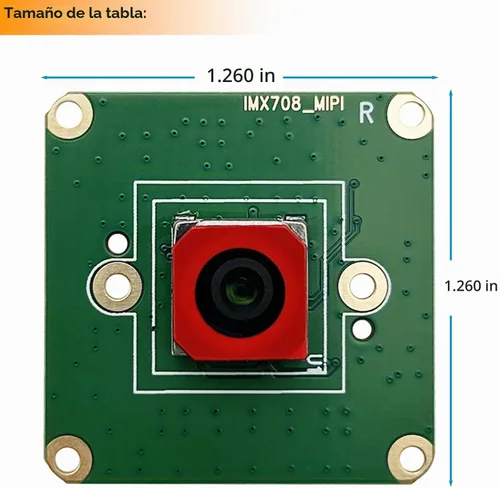 Vista 3 de Módulo de cámara de enfoque automático de 12MP para Raspberry Pi, sensor IMX708, FOV de 75°, HDR, compatible con Pi 5,4,3, Zero, CM4
