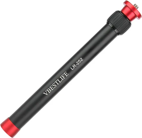 Vista 6 de Yosoo Health Gear Extensor de trípode, varilla de extensión monopod de aleación de aluminio para cámara, rojo, rosca 1/4-20, montaje en el piso