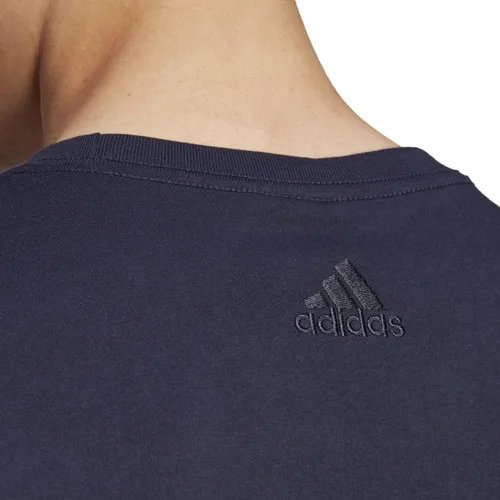 Vista 3 de adidas Camiseta básica con logotipo bordado lineal para hombre