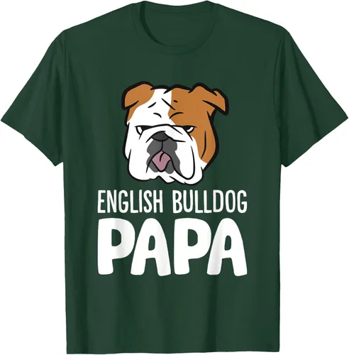 Vista 71 de Camiseta divertida de Bulldog Inglés para papá dueño de perro, Negro