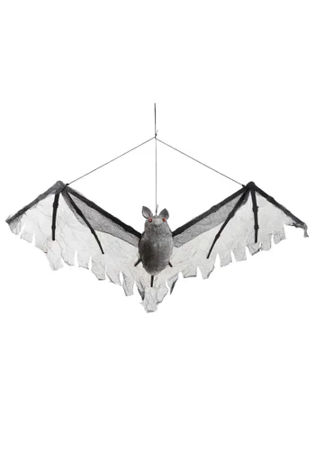 Vista 2 de Decoración colgante de murciélago gris de 19 pulgadas para Halloween Multicolor