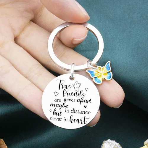 Vista 5 de Llavero de amistad para mujeres, mejores amigas, mejores amigas, regalos de cumpleaños para mujeres, regalo de larga distancia para mujer, amiga