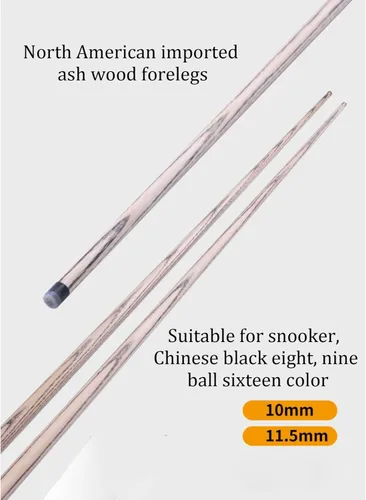 Vista 6 de Tacos de billar profesionales Snooker 3/4 Split Billiard cue, 10mm/11.5mm, Chinese Style Black Eight, Nine Ball, Suitable for Professional Billiard