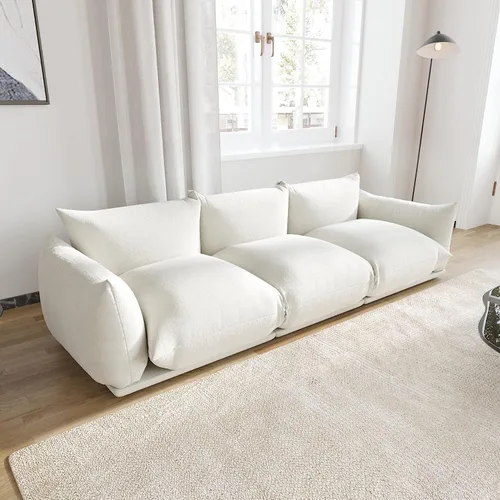 Vista 24 de JACH Sofá moderno de chenilla, sofá de chenilla con cojín grueso, sofá de felpa de 77 pulgadas para espacios pequeños, sala de estar, dormitorio
