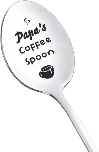 Vista 3 de Cuchara para papá regalos de hija, hijo, divertidas cucharas de café para papá, padre, amante del café, té, regalo para papá, regalo de cumpleaños
