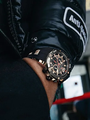 Vista 2 de Mini Focus Men Watches Unique Casual Wrist Watches (ChronographWaterproofLuminousCalendar24 Hours) Silicon Band Fashion Watches for Men