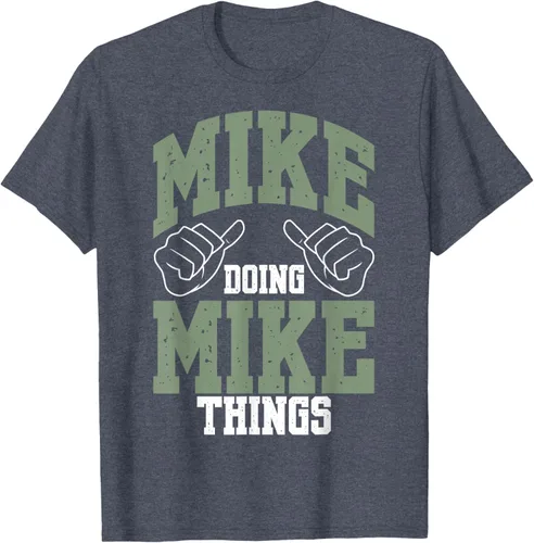 Vista 17 de Camiseta divertida de Mike Doing Mike Things Mike Birthday, Negro
