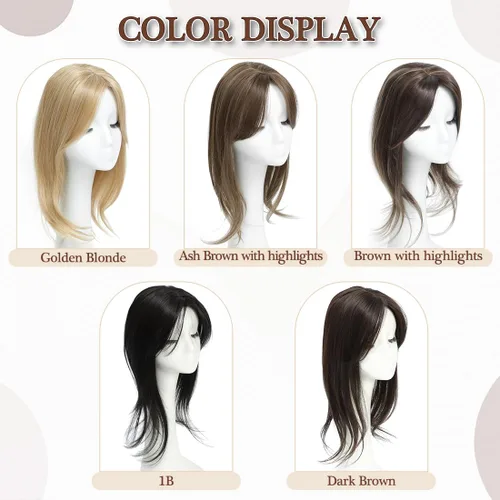 Vista 6 de UDU Toppers para el cabello para mujer, para adelgazar, pelo sintético, piezas de pelo para mujeres, múltiples capas, largo, lacio, ondulado