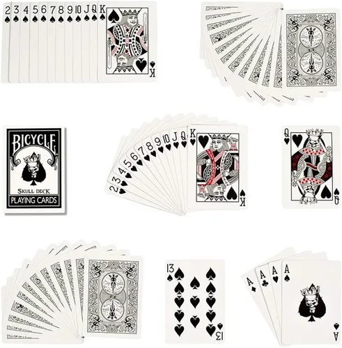 Vista 5 de Cartas de cartas de cráneo de bicicleta con 4 cartas mágicas adicionales