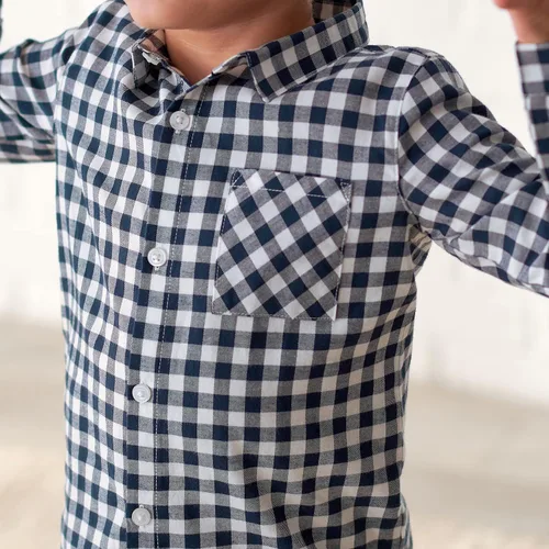 Vista 9 de Gerber Camisa de manga larga con botones para bebés y niños pequeños