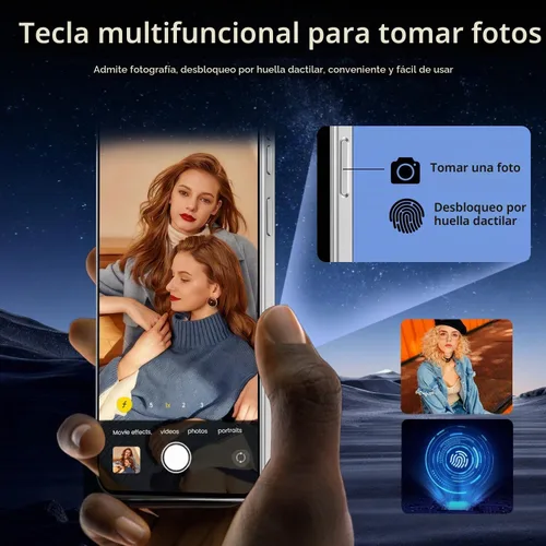 Vista 6 de Ecshock Teléfono desbloqueado de 17PM Teléfono celular Android 15.0 16+512GB Smartphone Pantalla HD de 6.99 pulgadas Batería de larga Azul