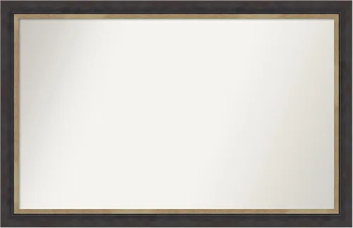 Vista 224 de Amanti Art Espejo personalizado, espejo de baño negro Astor, espejo de pared o espejo de tocador de baño sobre el fregadero (25 x 25 pulgadas)