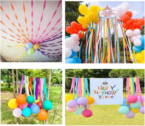 Vista 3 de YYaaloa Serpentinas de papel crepé, 6 rollos de 492 pies, gran valor, tamaño perfecto para fiestas, cumpleaños, ceremonias de boda y decoración