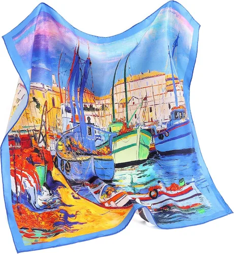 Vista 6 de STARWHISPER Bufanda de seda de morera 100% pura, 21 x 21 pulgadas, bufanda de sarga de seda de 0.551 in para mujer, bufanda cuadrada con embalaje