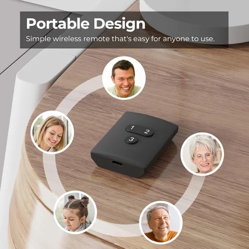 Vista 3 de THIRDREALITY Botón inteligente ZB2, requiere ZigBee Hub, tres botones inalámbricos, escenas personalizables, control remoto, compatible con Home