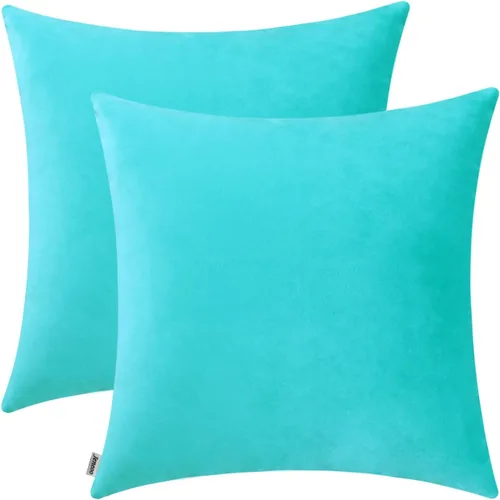 Vista 14 de Jeneoo Juego de 2 fundas decorativas para cojines de terciopelo suave y cómodo, funda sólida para cojín de sofá, decoración