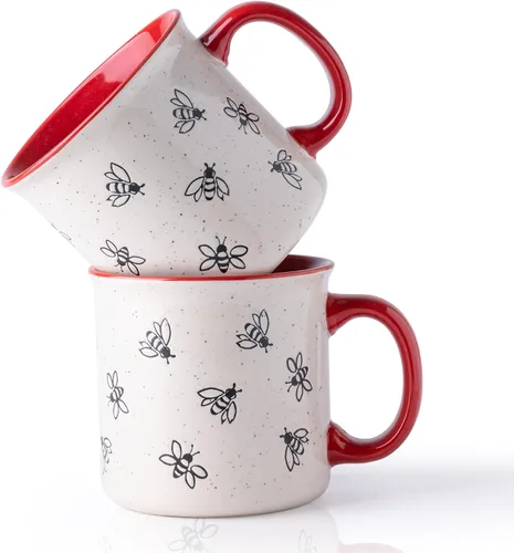 Vista 13 de AmorArc Juego de 2 tazas de café de cerámica grandes de 22 onzas, tazas de gran tamaño con mango grande para hombres, mujeres, papá, mamá, taza