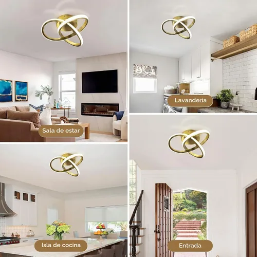 Vista 7 de Lámpara de techo moderna de 10 pulgadas, lámpara de techo regulable LED de 24 W con control remoto, temperatura de color ajustable de 3000 a 6000 K