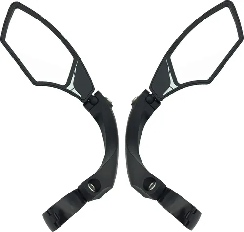 Vista 5 de Hafny Nuevo espejo de bicicleta para manillar, HD resistente a explosiones, cristal transparente seguro, espejo retrovisor giratorio ajustable