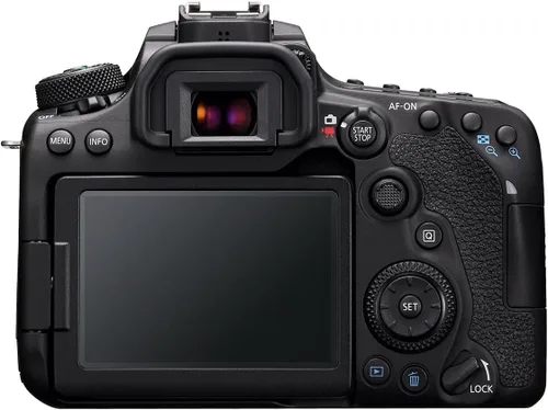 Vista 3 de Cámara DSLR Canon [EOS 90D] con Wi-Fi integrado, Bluetooth, procesador de imagen DIGIC 8, video 4K, Dual Pixel CMOS AF y pantalla LCD táctil